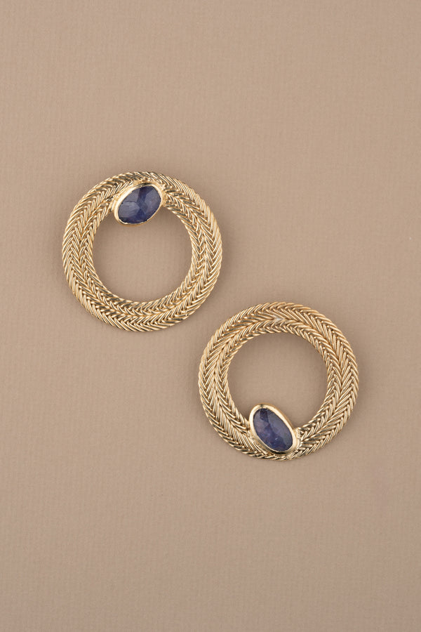 ARCHIVE NO. 59: BRAIDED HOOP IN TANZANITE